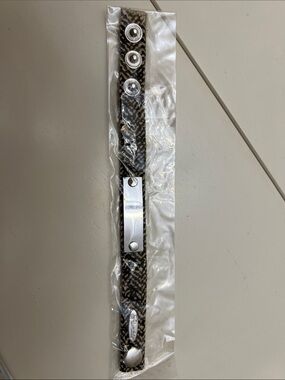 Plunder ALEX Suede Black & Tan Snap Bracelet NWT